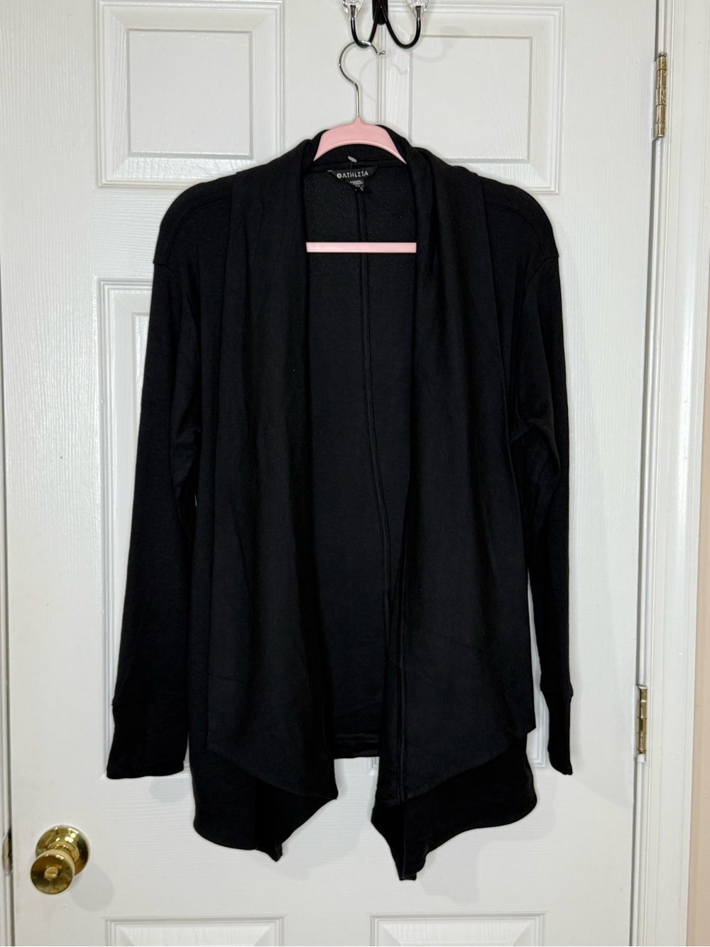 NWOT Athleta Ribbed Pranayama Restore Wrap Black - Picture 4 of 9